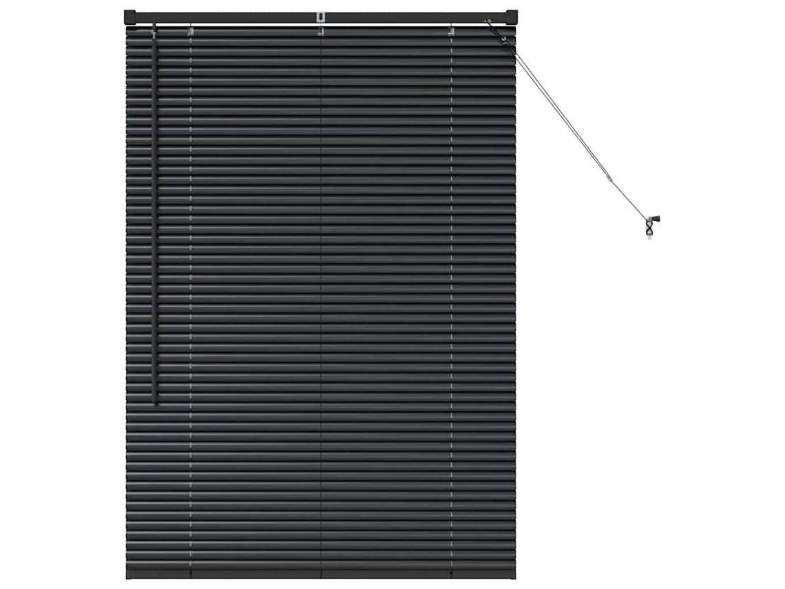 Conjunto 1 Persianas Venecianas Vidaxl Preto Alumínio (130 X 85 Cm)