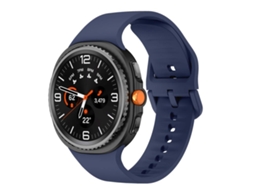 Bracelete para Samsung Galaxy Watch 8/8 Classic Silicone Lisa e Sólida Azul Meia noite XIAOMOYU