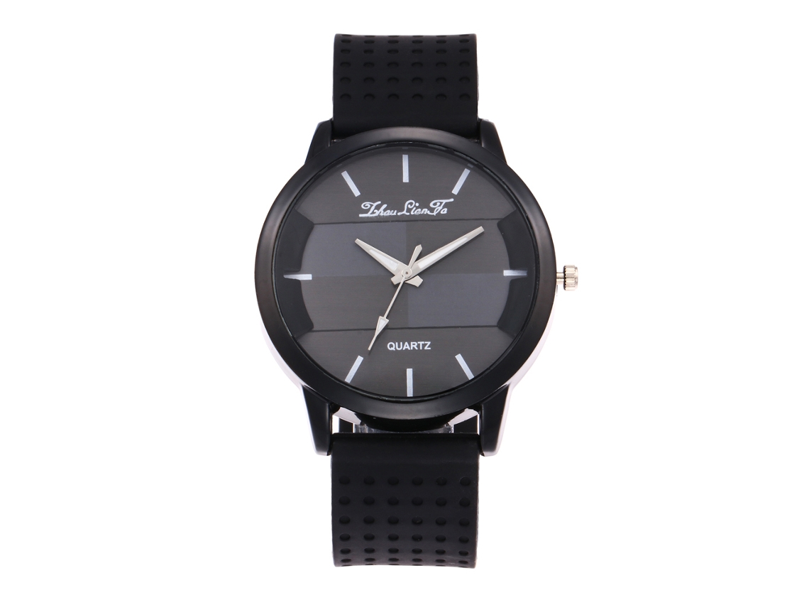 Reloj Casual De Moda Para Hombres Zhoulianfa Cuarzo Con Correa De Silicona (agujas Negras)
