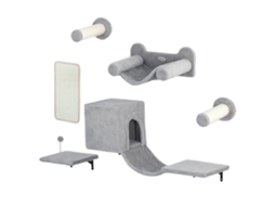 Kit de Escalada para Gatos 6 Peças Cinzento S/MARCA