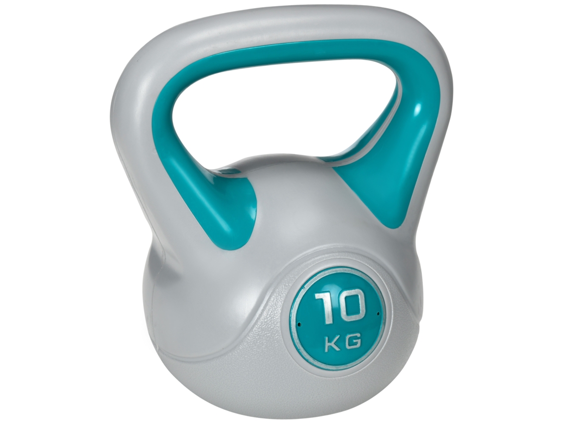 Kettlebell 10 Kg, Haltere Com Cabo Ergonômico, Haltere De Bola, Treino De Força, 22 X 16 X 26 Cm, Azul-chimi