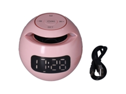 Altofalante despertador multifuncional Bluetooth 5.0 com relógio portátil em forma de bola, G90Q