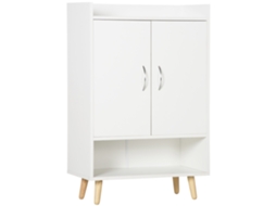 Sapateira Madeira Branca Compacta Prateleira Aberta Hall Entrada 60x30x92cm