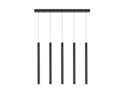 Suspensão Tubo 5x10w G9 Preto Ip20 Braytron