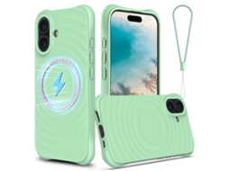 Capa Para Iphone 17 - Textura Ondulada Com Magsafe - Silicone Líquido