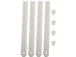 Conjunto De 4 Corrediças Gaveta Plástico Branco 7, 27 Polegadas Com Amortecimento Silencioso Para Armários E Móveis De