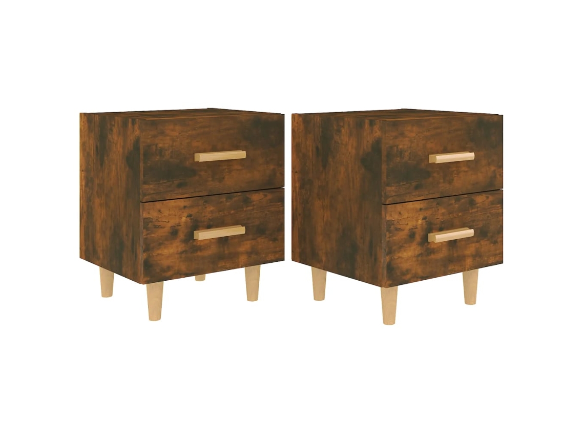 Bed Cabinet, Bed Cabinets Vidaxl Marrom Madeira Processada (n/a)