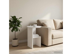 Vidaxl Mesa Lateral Branco Ø 39,5 X 55 Cm Derivados De Madeira