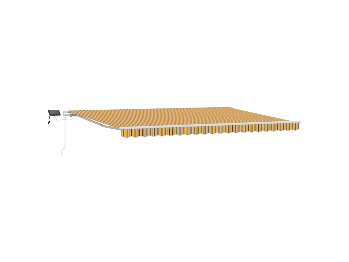 Conjunto 1 Toldo Retrátil Vidaxl Multicolorido Tecido (500 × 300 Cm)
