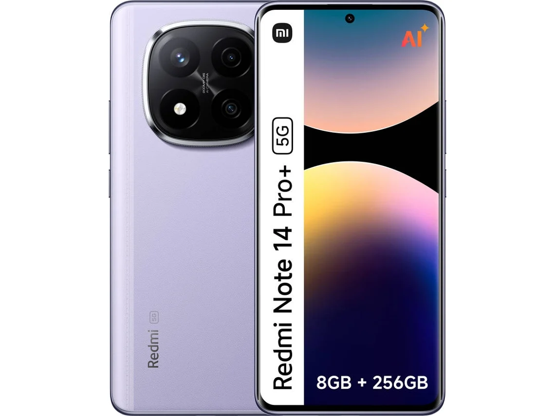 Smartphone XIAOMI Redmi Note 14 Pro+ 5G (6,67'' - 8 GB - 256 GB - Roxo)