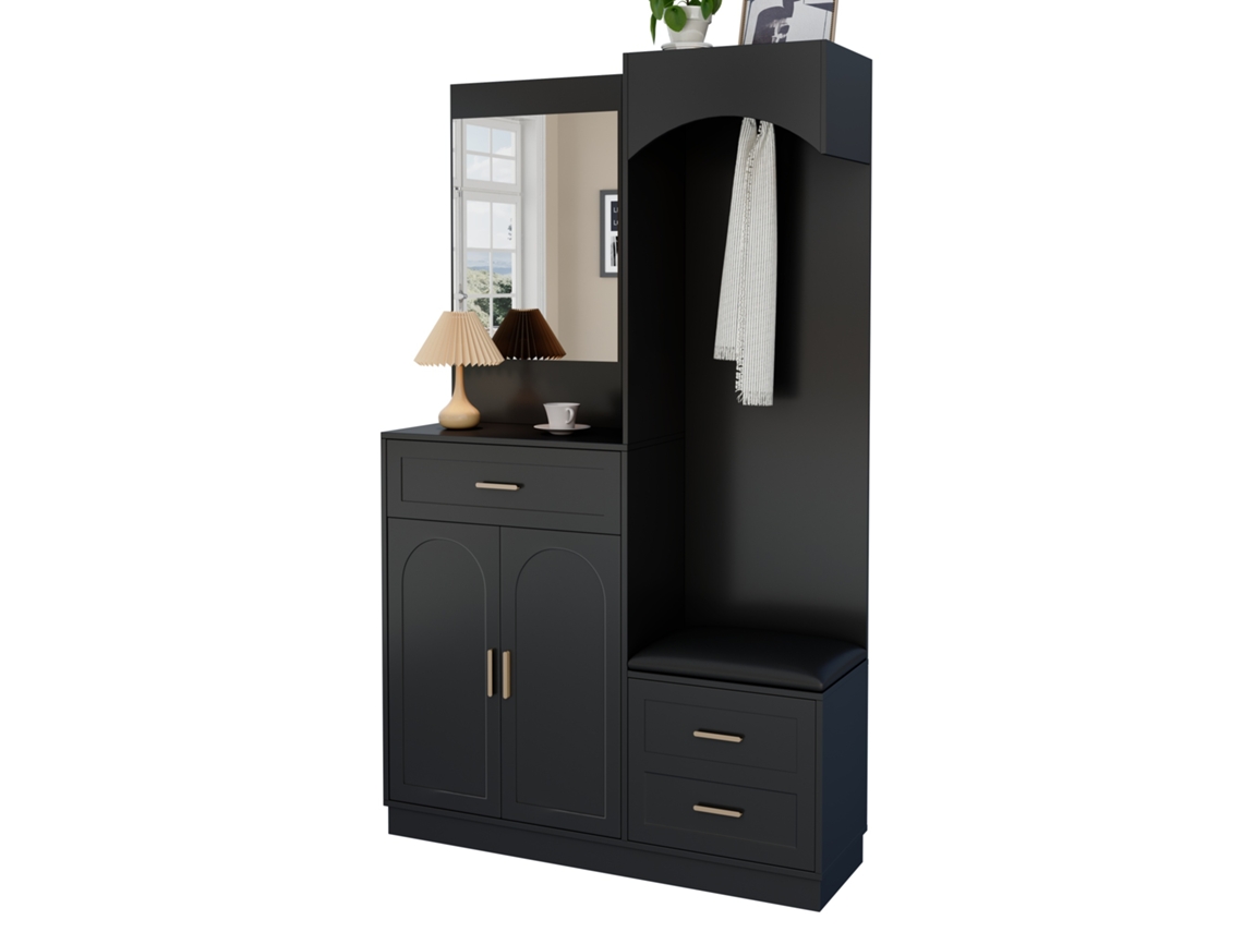 Roupeiro Moderno e Compacto com Espelho, PENGJIANG SHOP