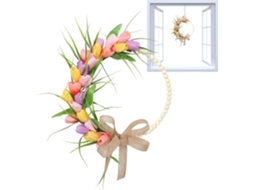 Guirlanda Decorativa De Flores Artificiais Para Porta De Entrada Com Laço |