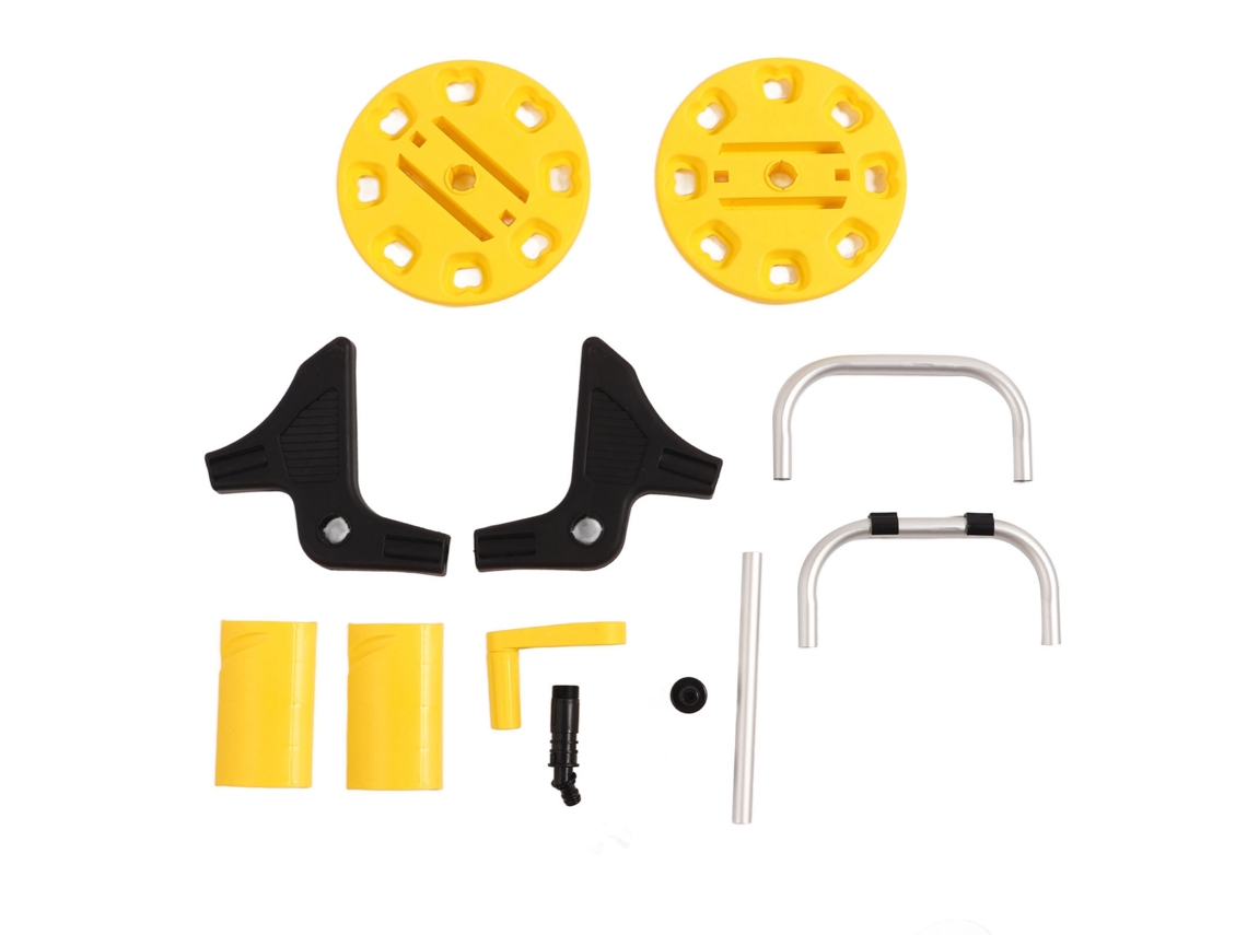 Rolo de Mangueira de Jardim Amarelo com Carrinho 20m Abs/alumínio para Quintal Gramado Externo