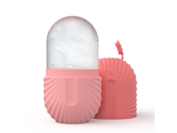 (rosa) Rolo De Gelo Para Rosto E Olhos, Molde De Gelo De Silicone, Alivia Depressões Na Pele E Poros.