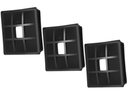 Conjunto de 3 peças de tampas quadradas para camping com ventilação e mangueira.