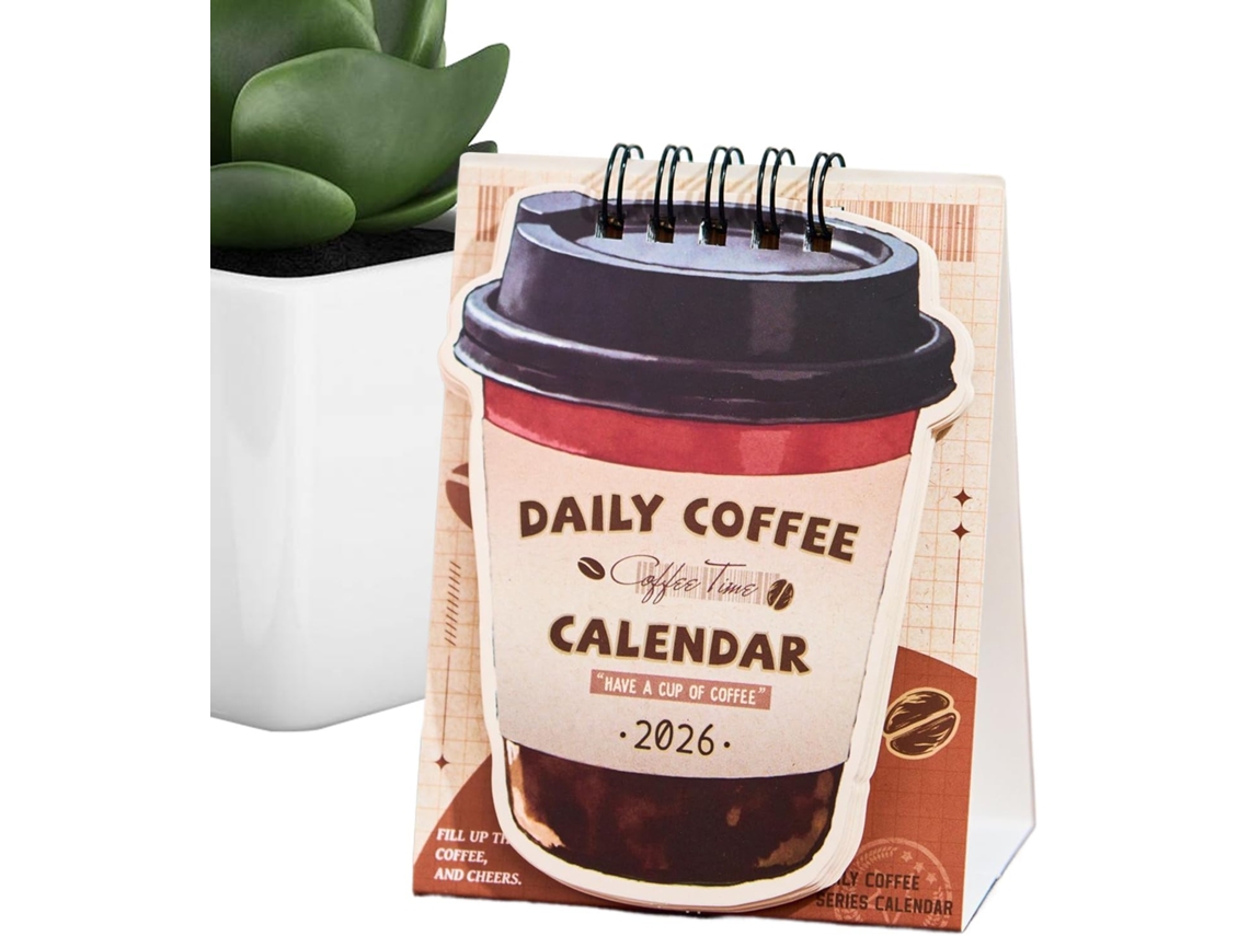 Calendários E Planejadores De Mesa Com Tema De Café