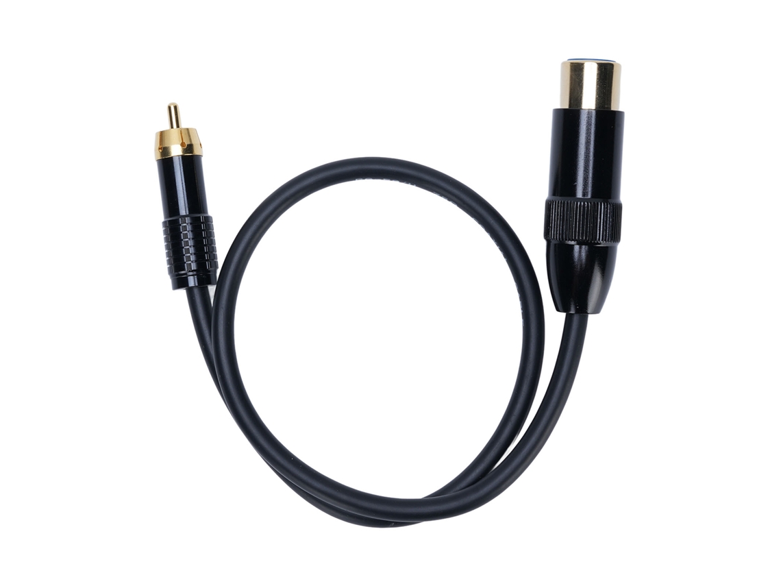 Cabo XLR Mali fêmea para phono com 3 pinos (0.5m)