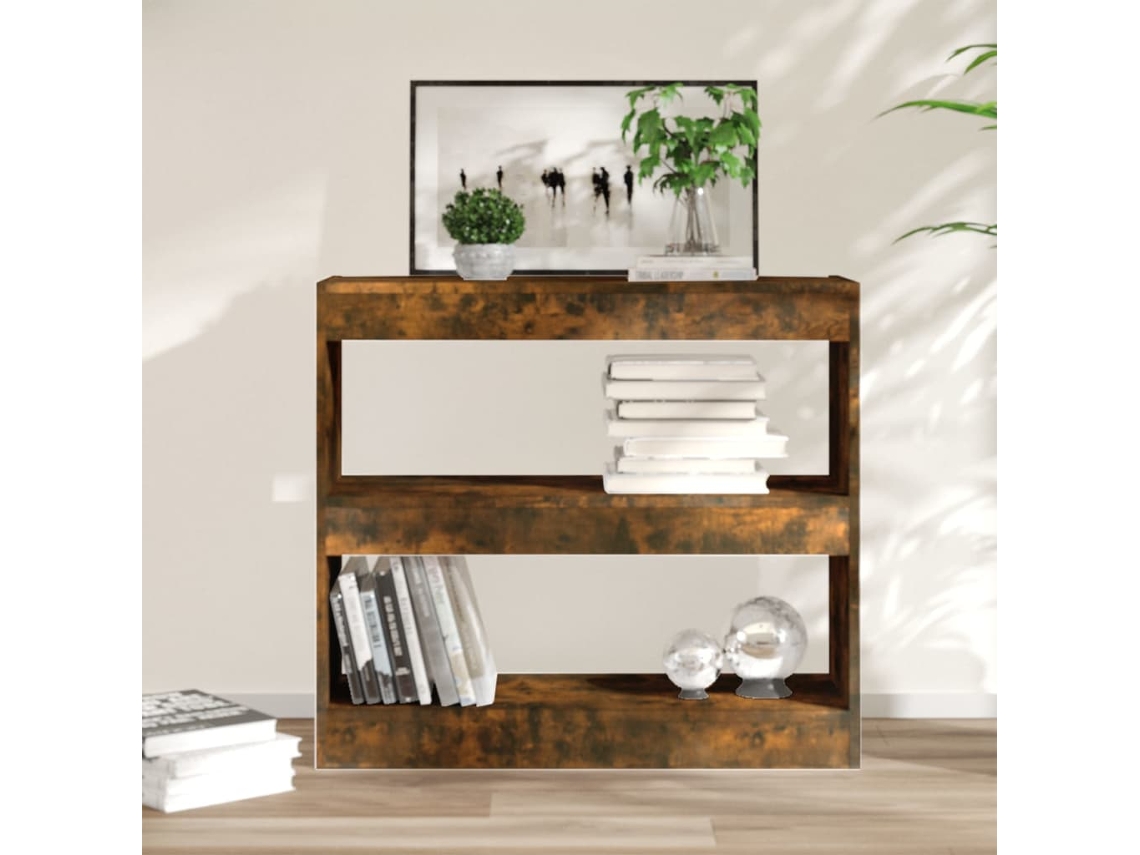 Vidaxl Estante/divisória 80x30x72 Cm Cor Carvalho Fumado