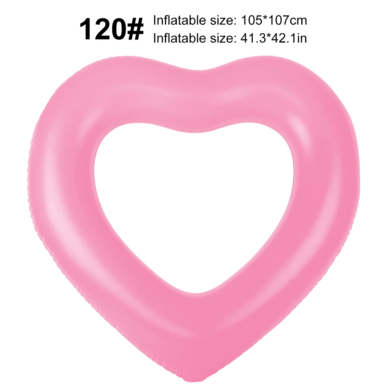 (rosa-120) 1 Boia Dobrável Portátil Em Formato De Coração Para Piscina