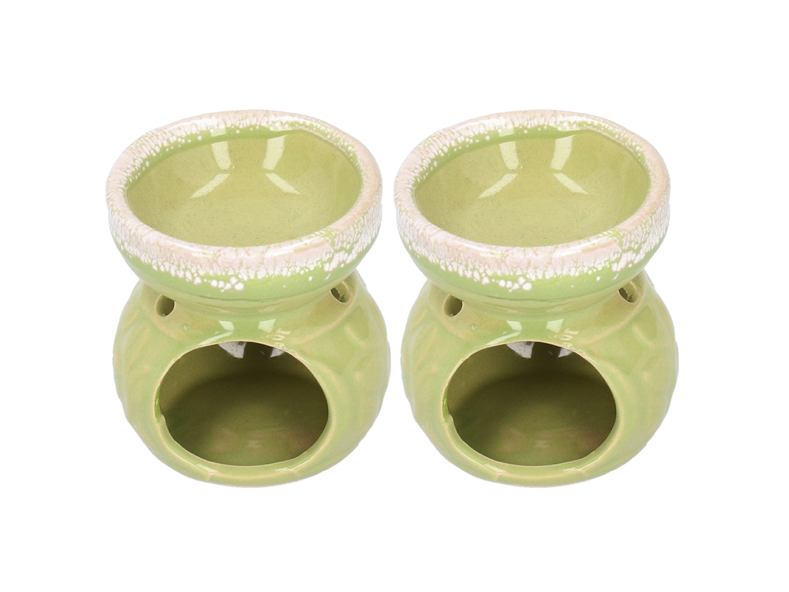 2 Peças Queimador De Óleo Essencial De Cerâmica Para Aromaterapia Incenso Com Design Exquisito E Capacidade De 30ml
