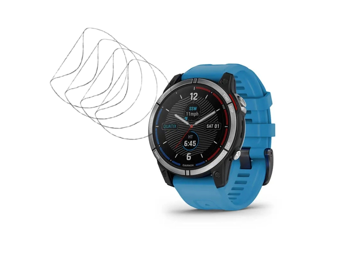 Kit 4 películas Hidrogel auto-reparo para Garmin Quatix 7