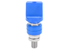 Conector Terminal Rosca M10 100a Plug Banana 4mm Azul