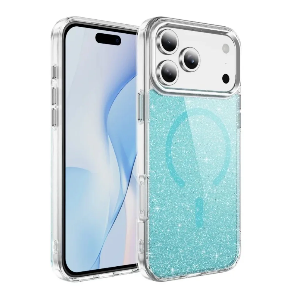 (azul, Iphone 14 Plus) Capa Protetora Magsafe Transparente E Brilhante, Resistente Ao Amarelamento, Com Carregamento Magnético.