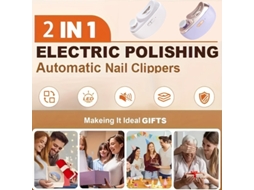 Cortador de Unhas Elétrico Iluminação Led, Design de Segurança Contra Beliscões, Função Lixar Polir, Usb Recarregável STELASPLEN