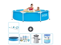 Intex Piscina Com Estrutura Redonda - 244x51 Cm - 6-peças S31414