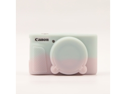 Capa CHRUI para Powershot Sx740/sx730 Silicone com Tampa da Lente Rosa Verde Gelado