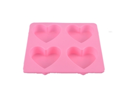 Molde de silicone em formato de coração para fondant, chocolate, decoração de bolos, confeitaria, sabonetes e gelo.