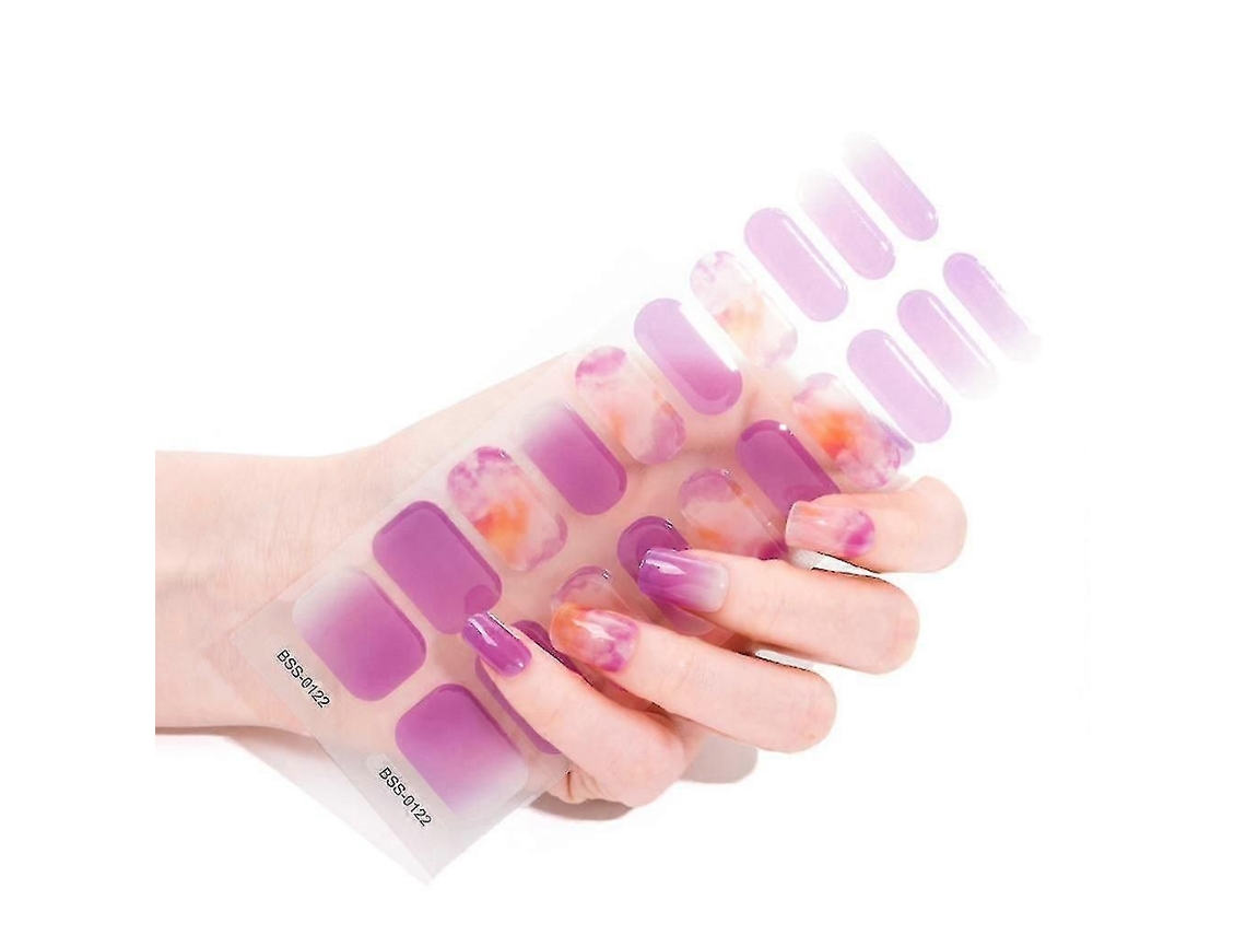 Adesivos de Unha Gel Semicurado Uv/lâmpada Led Exigiu Envoltórios Esmalte 20pcs GOKOCO