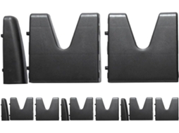 Suporte modular para montagem em carro, 2 peças, robusto e adaptável.