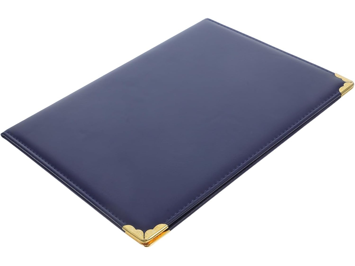 Galpada Capa De Certificado Em Cuir Pu Bleu A3 Documentos De Proteção Elegantes E Portáteis Para Diplomas E