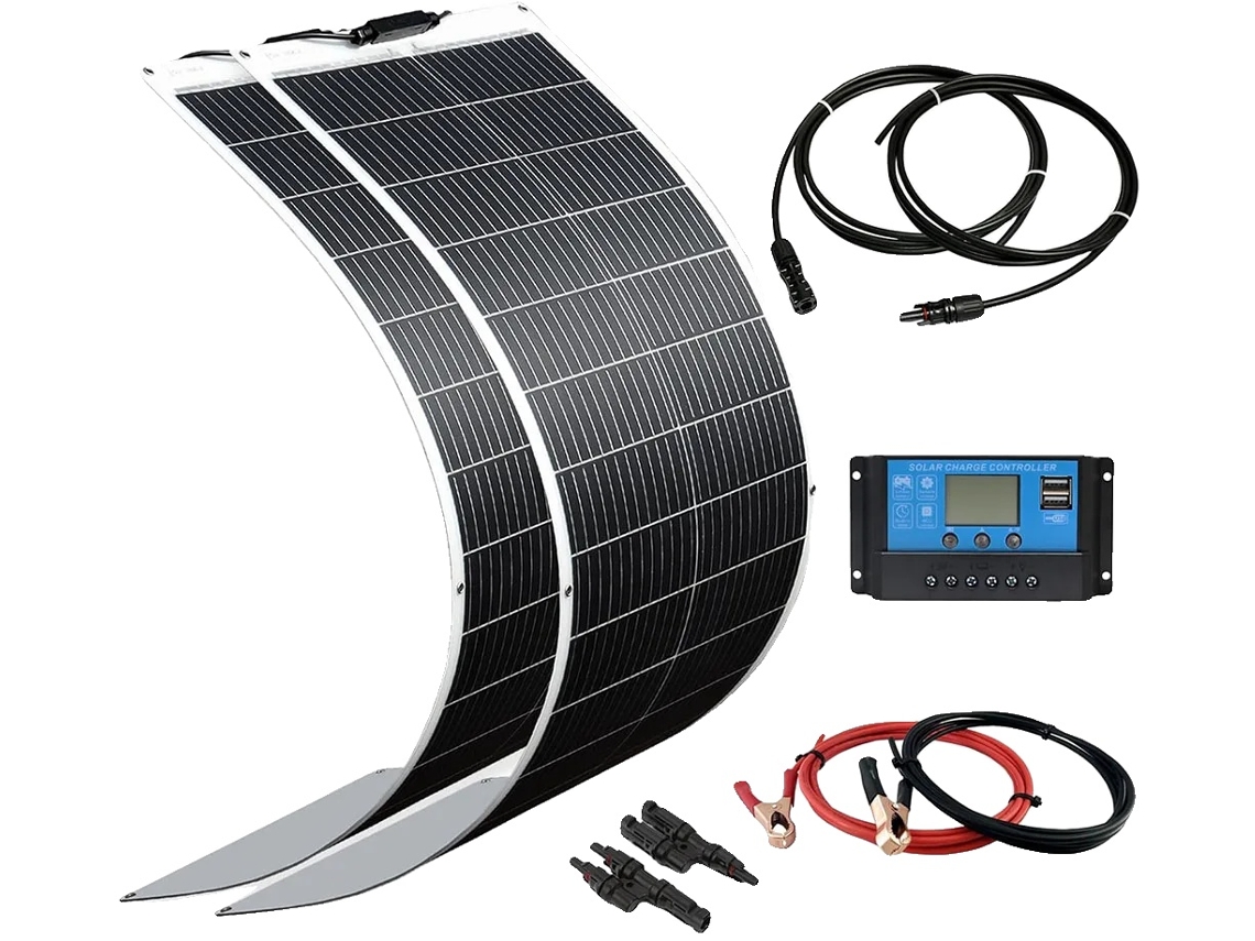 Painel Solar, Design Flexível, Alta Eficiência, Kit Solar De 200w