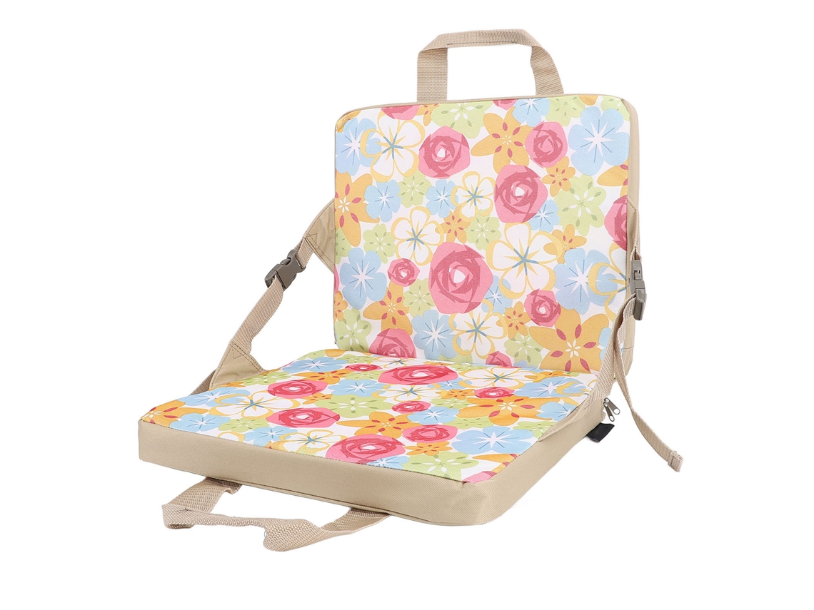Cadeira Portátil Estádio Infantil 600d Oxford Floral Vermelho