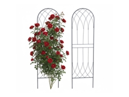 Relaxdays Treliça, Conjunto De 2, A X L: 140 X 38 Cm, Aço, Suporte Para Trepadeiras E Rosas, Jardim, Preto
