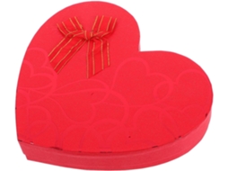 Caixa De Presente Em Formato De Coração Vermelho Com 18 Compartimentos De Papel Grosso Para Chocolates.