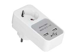 Adaptador De Tomada 16a 3680w Com 2 Portas Usb