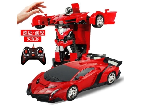 Brinquedo De Natal Indução Carro De Deformação Controle Remoto Sem Fio 118 Vermelho Yosicl