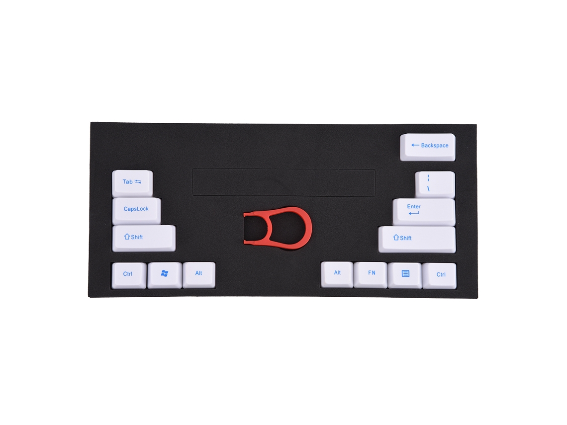 Teclas ABS para teclados mecânicos, cor ouro claro (fácil remoção, cor branca)