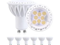 Lâmpadas Led Gu10, Holofote De 2 Pinos, 2700/4000/6000k, Lâmpada Led Gu10 De Reposição, Downlight Embutido, 5w, Pacote Com 6 Brilvibera