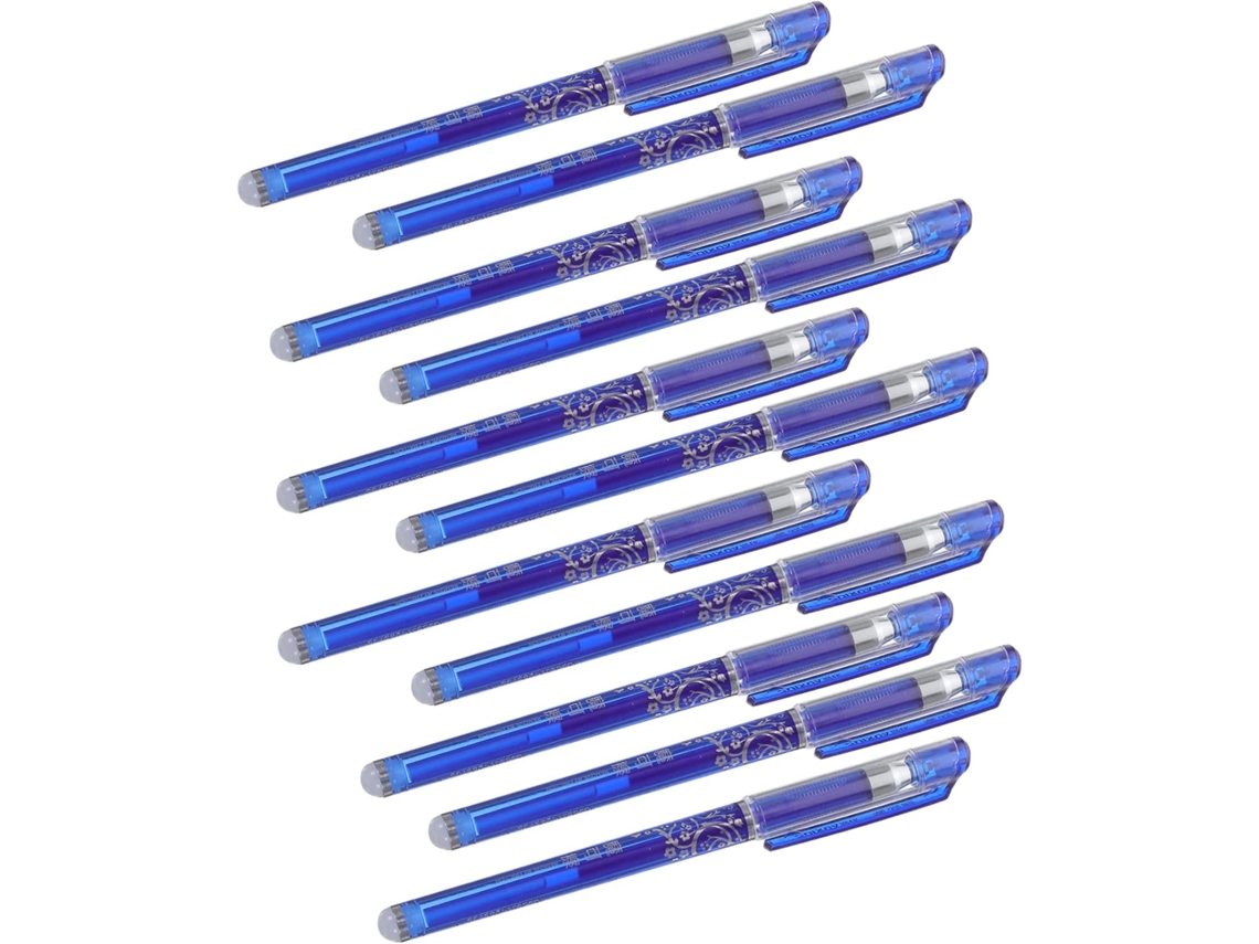 Canetas Esferográficas Apagáveis Sewacc, 12 Unidades, Tinta Azul,