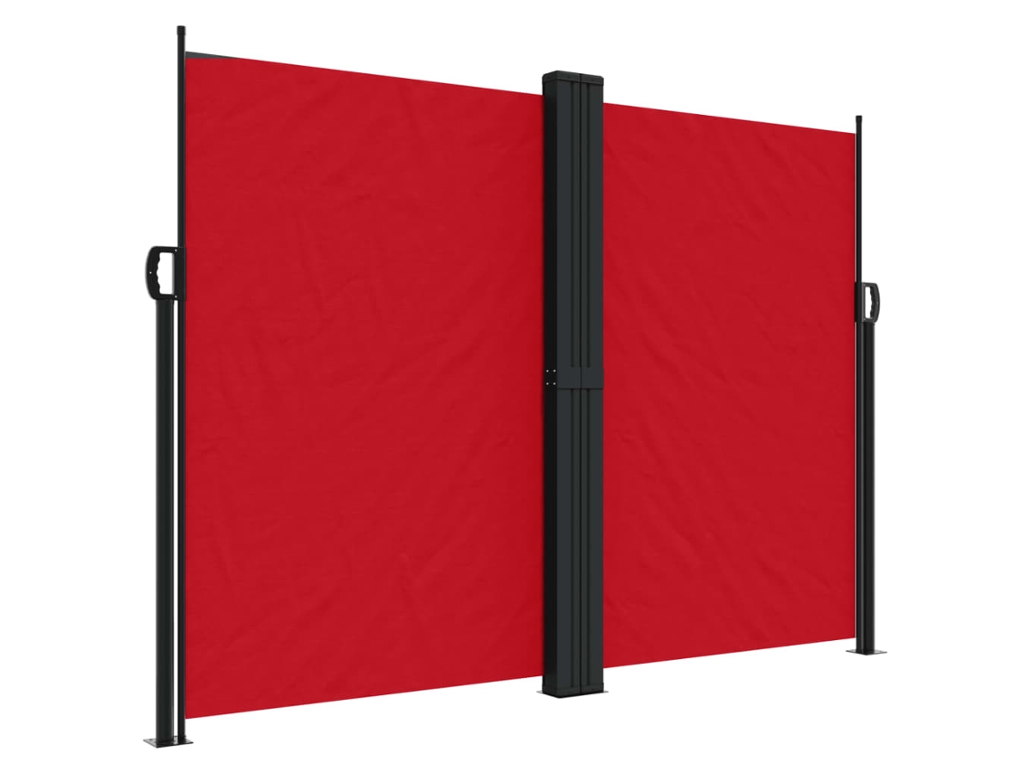 Retractable Side Awning, Retractable Side Awnings Vidaxl Vermelho Poliéster (180 X 1000 Cm)