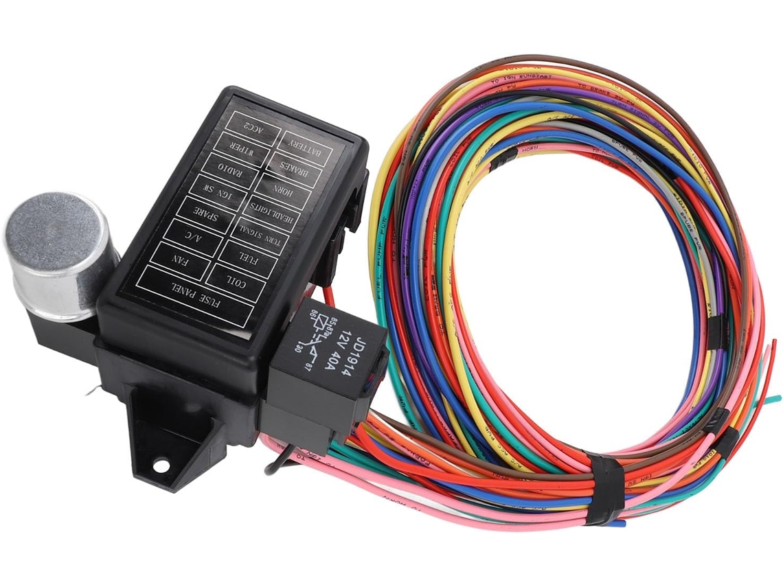 Kit de Chicote Elétrico de 14 Circuitos para Carros, Instalação Elétrica SFUSHOS