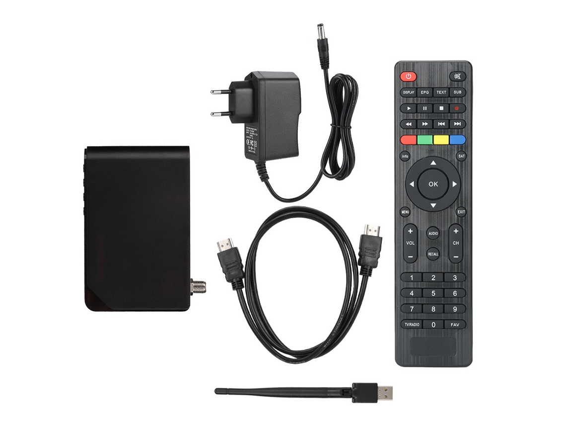 Receptor De Tv Digital Satélite V8 Hd Dvb-s2 Decoder 1080p Set Top Box Com Wifi Integrado