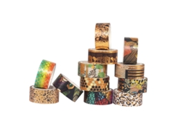Conjunto de 12 Fitass Washi Estilo Selvagem com Fita de Ouro para DIY, Scrapbooking, Diário, Planejador, Presentes