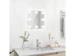 Espelho De Parede Com Luzes Led Vidro Quadrado DKD HOME DECOR