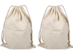 Conjunto De 2 Sacos De Algodão Para Armazenamento, Saco De Roupa Suja