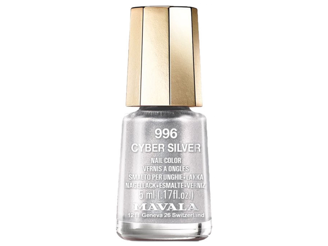 Esmalte Mini Glitter para Unhas 5 Ml Cor: 996 Cyber Silver MAVALA